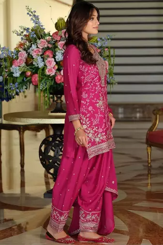 Women Ethnic Motifs Embroidered Regular Thread Work Kurta with Salwar & With Dupatta