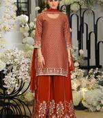 Women Regular Thread Work Kurta with Palazzos & With Dupatta