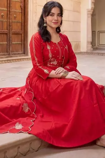 Women Ethnic Motifs Embroidered Regular Mirror Work Kurta with Trousers & With Dupatta