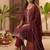 Women Ethnic Motifs Embroidered Regular Kurta with Trousers & With Dupatta