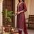 Women Ethnic Motifs Embroidered Regular Kurta with Trousers & With Dupatta
