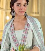 Ethnic Motifs Printed Panelled Pure Cotton Kurta with Trousers & With Dupatta