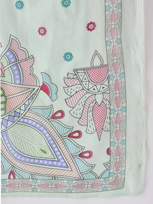 Ethnic Motifs Printed Panelled Pure Cotton Kurta with Trousers & With Dupatta 4