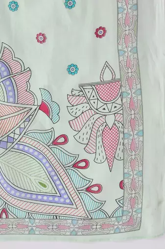 Ethnic Motifs Printed Panelled Pure Cotton Kurta with Trousers & With Dupatta