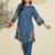 Women Floral Embroidered Thread Work Kurta with Trousers