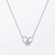 925 Sterling Silver Open Heart Solitaire Pendant Necklace Set for Women