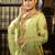 Floral Printed Thread Work Straight Kurta With Trousers & With Dupatta