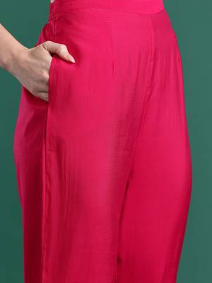 Ethnic Motifs Embroidered Kurta with Trousers & Dupatta 3