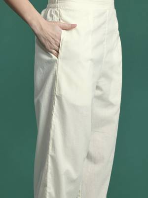 Indo EraFloral Embroidered Pure Cotton Kurta with Trousers & Dupatta 2