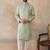 Mens teal jacquard ethnic motifs embroidered kurta with trouser