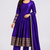 Purple silk blend   party wear embroidery anarkali suit set