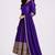 Purple silk blend   party wear embroidery anarkali suit set