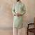 Mens teal jacquard ethnic motifs embroidered kurta with trouser
