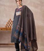 Women Ethnic Motifs Printed Regular Pure Cotton Kurta with Trousers & With Dupatta