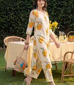 Women Floral Printed Regular Pure Cotton Kurta with Palazzos