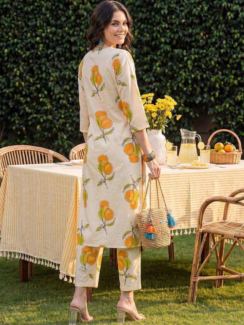 Women Floral Printed Regular Pure Cotton Kurta with Palazzos