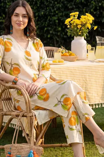 Women Floral Printed Regular Pure Cotton Kurta with Palazzos