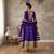Purple silk blend   party wear embroidery anarkali suit set