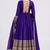 Purple silk blend   party wear embroidery anarkali suit set