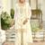 Floral Embroidered Thread Work Kurta With Palazzos & Dupatta