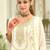 Floral Embroidered Thread Work Kurta With Palazzos & Dupatta