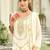 Floral Embroidered Thread Work Kurta With Palazzos & Dupatta