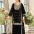 Paisley Embroidered Sequinned Straight Kurta With Palazzos & Dupatta