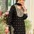 Paisley Embroidered Sequinned Straight Kurta With Palazzos & Dupatta