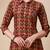 Placement embroidered chevron printed asymmetric co-ords