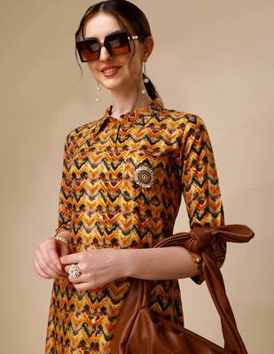 Placement embroidered chevron printed asymmetric co-ords 2