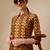 Placement embroidered chevron printed asymmetric co-ords