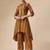 Placement embroidered chevron printed asymmetric co-ords
