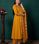 Women Printed Regular Pure Cotton Kurta with Trousers & With Dupatta