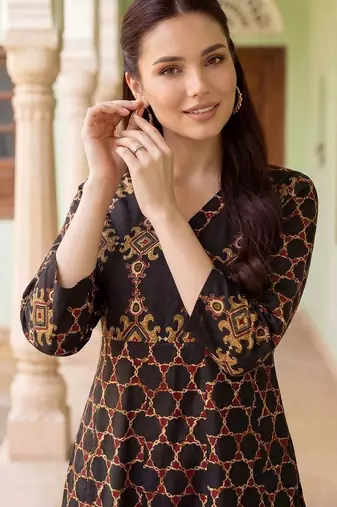 Women Ethnic Motifs Printed Regular Pure Cotton Kurta with Trousers & With Dupatta