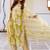 Women Floral Printed Regular Thread Work Pure Cotton Kurta with Trousers & With Dupatta