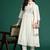 Floral Embroidered Empire Thread Work Pure Cotton Kurta with Trousers & Dupatta