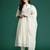 Floral Embroidered Empire Thread Work Pure Cotton Kurta with Trousers & Dupatta