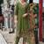 Floral Embroidered V-Neck Thread Work Liva Straight Kurta & Trousers With Dupatta