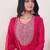 Women Leheriya Printed Regular Thread Work Kurta with Trousers & With Dupatta