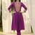 Women Ethnic Motifs Embroidered Pleated Mirror Work Kurta with Trousers