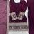 elegant wine kurta patiala set with embroidered border dupatta