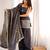 Women's dark grey embroidered patiala suit set with dupatta