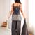 Women's dark grey embroidered patiala suit set with dupatta