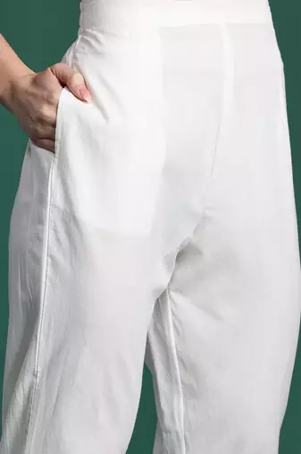 Floral Embroidered Kurta with Trousers & Dupatta