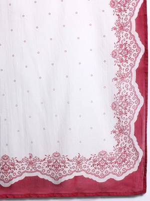 Floral Embroidered Kurta with Trousers & Dupatta 4