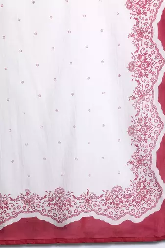 Floral Embroidered Kurta with Trousers & Dupatta