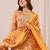 Floral Embroidered Straight Zari Work Kurta With Trousers & Dupatta