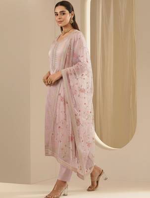 Women Embroidered Regular Kurta with Trousers & With Dupatta 3