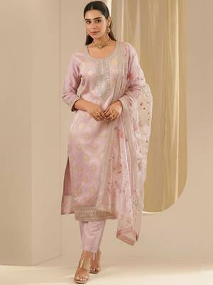 Women Embroidered Regular Kurta with Trousers & With Dupatta 6