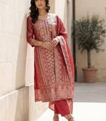 Women Regular Kurta with Trousers & With Dupatta